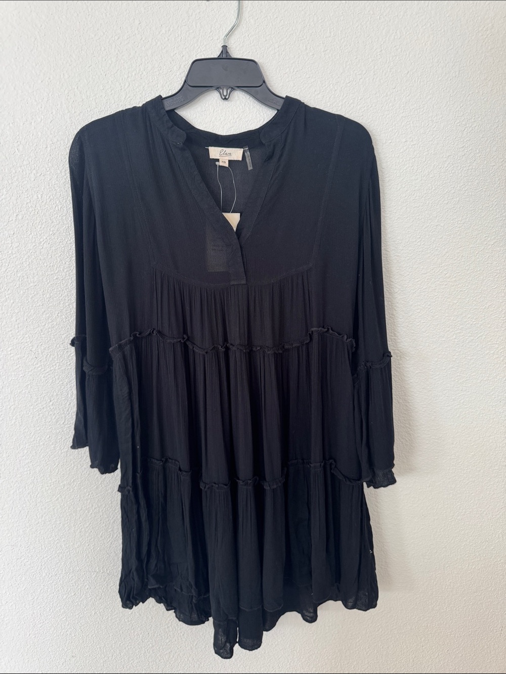 Z Supply Black Tiered Peasant Tunic